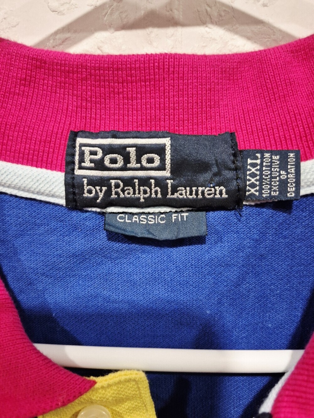 Vintage Polo Ralph Lauren Colorblock Big Pony Polo Shirt Size 3XL - Picture 2 of 7